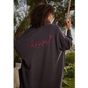 SPIRITUAL GANGSTER Long Flowing LOVE Robe Style Cardigan Duster w/ Open Pockets